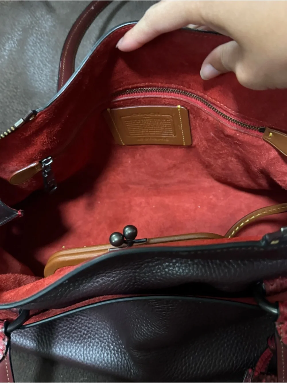 Vintage Coach 1941 outlaw satchel with snakeskin limited edition